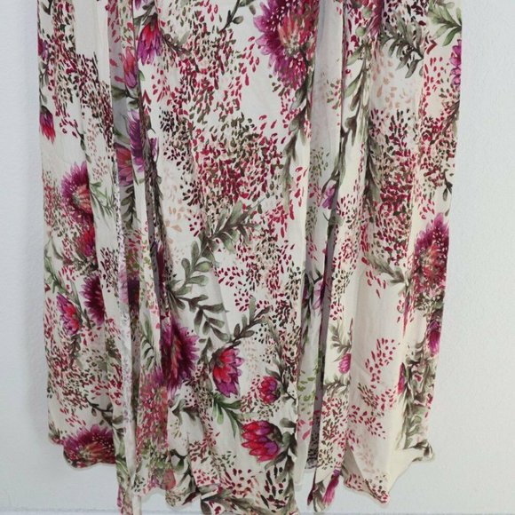 NWT Haute Hippie wild Floral-print silk Godet Gown Size 10 - Picture 6 of 11